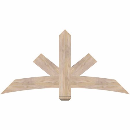Ekena Millwork Alberta Smooth Timber Gable Bracket, Douglas Fir, 60"W x 30"H x 3 1/2"D x 5 1/2"F, 12/12 Pitch GBW060X30X0406ALB00SDF